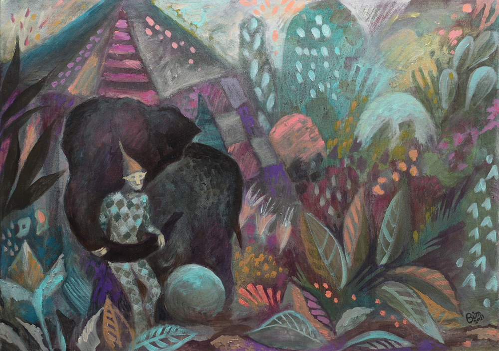 Циркач и слон