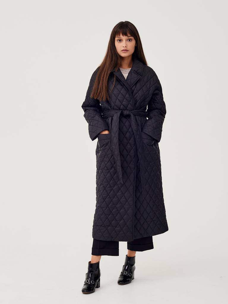 Пальт-халат стеганое черное new