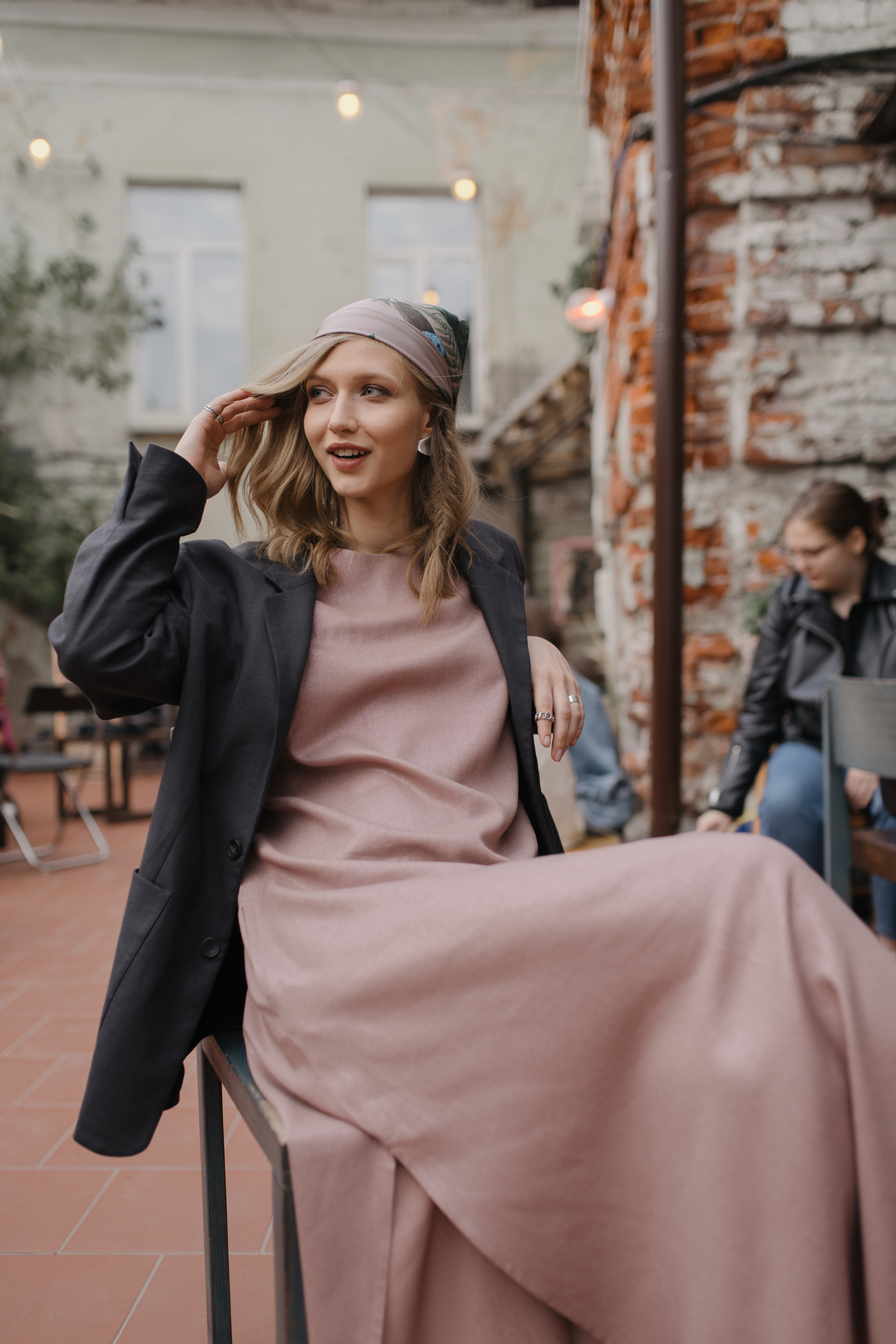 Мерцающее льняное платье ЛИЛА