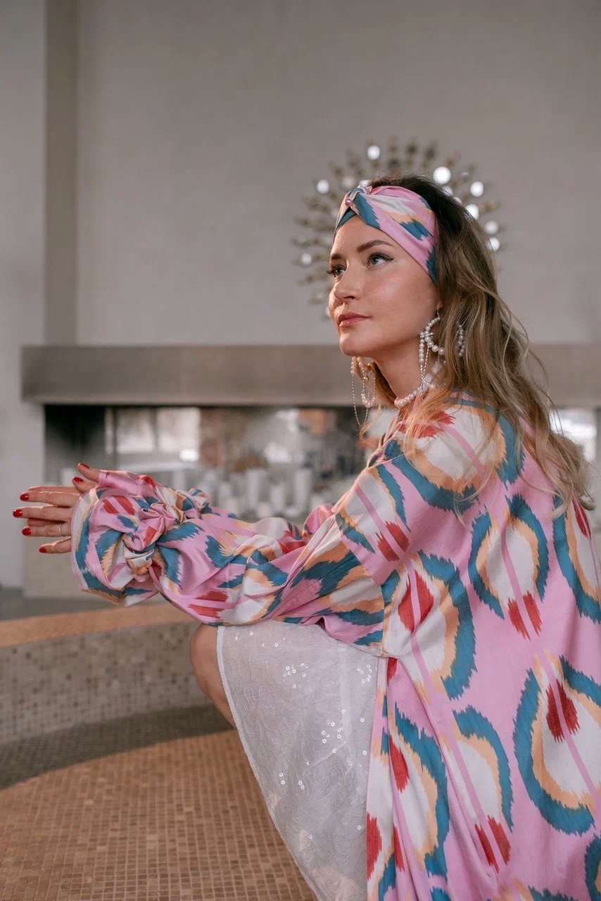 Шелковый кафтан PINK SUNSET