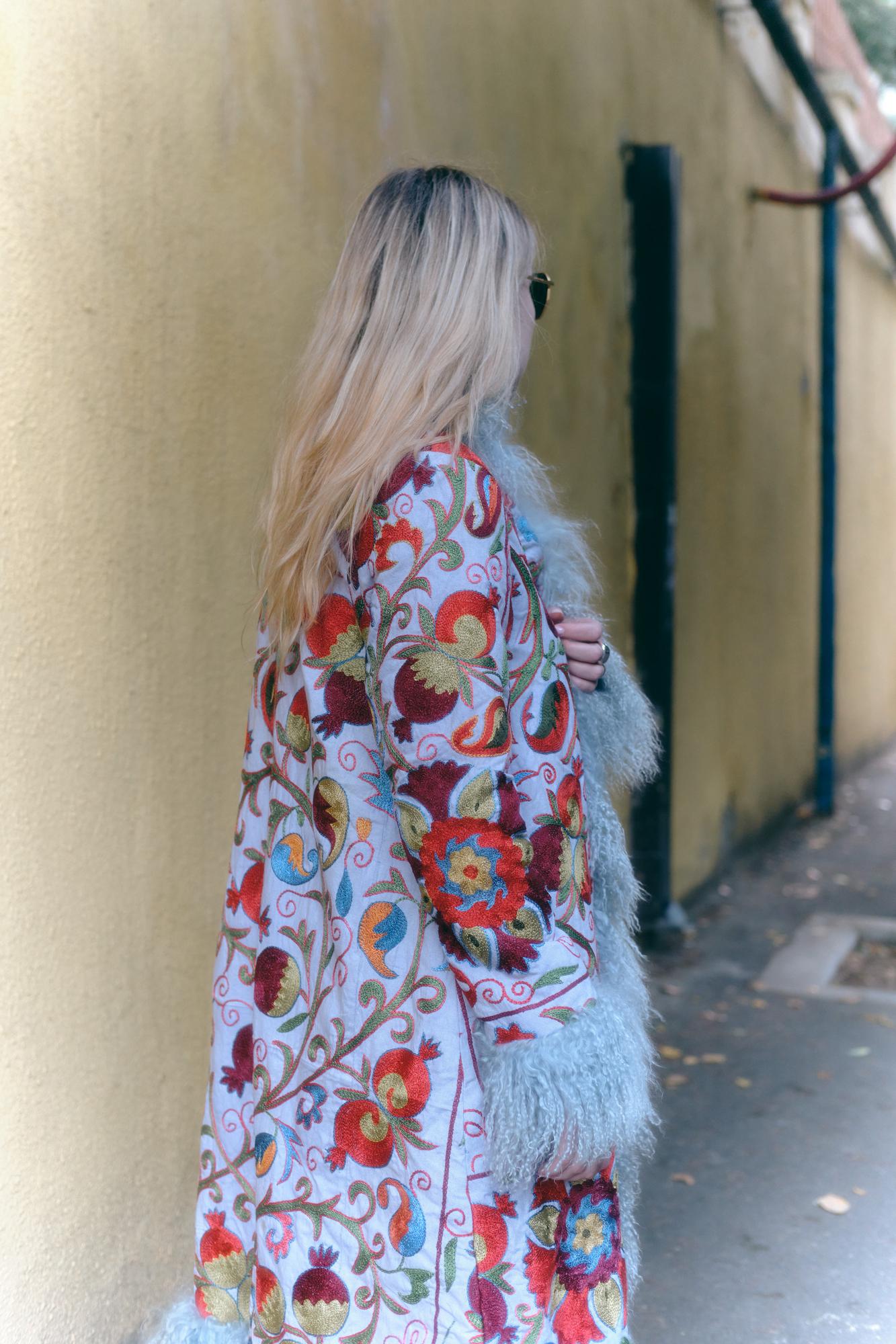 Пальто с вышивкой PURPLE HAZE