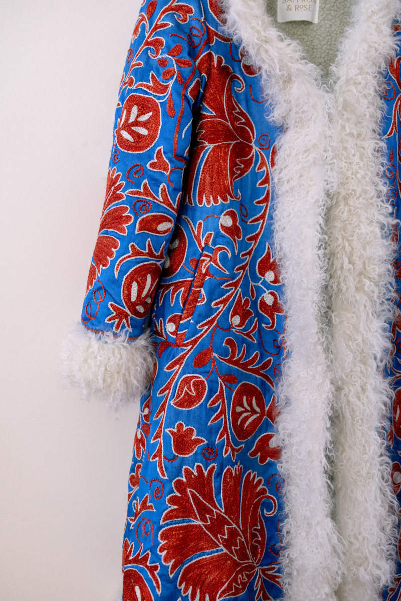 Шелковое пальто/жакет POMEGRANATE BLUE