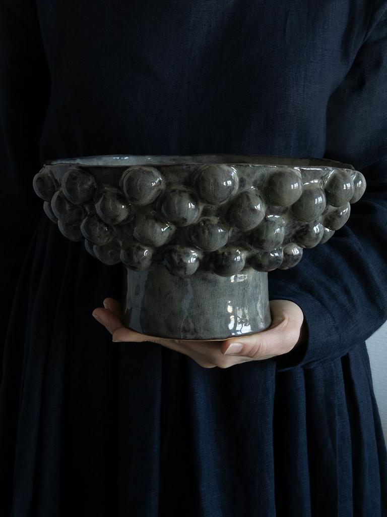 Керамическая большая ваза для фруктов