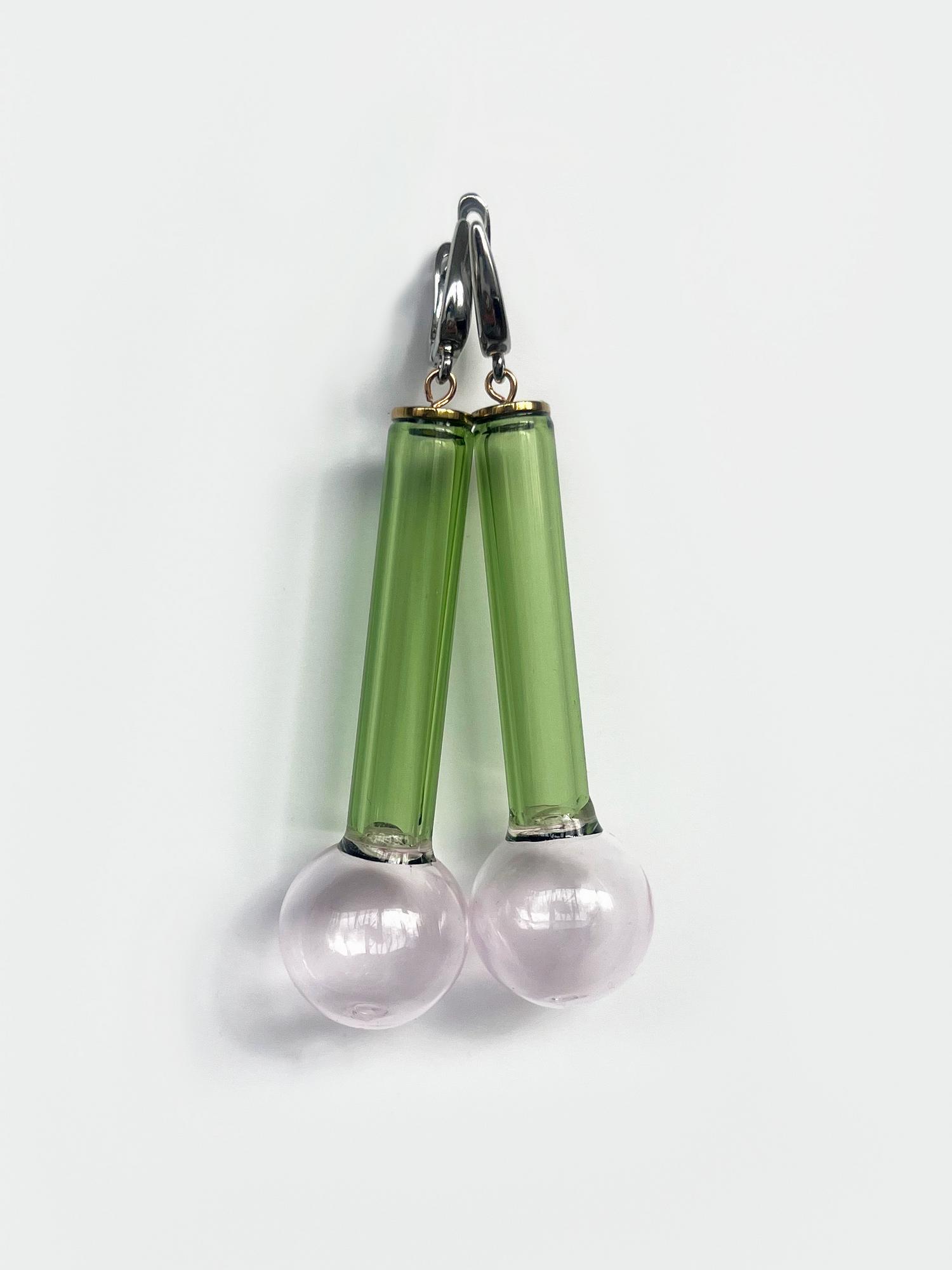 Серьги PINK GREEN