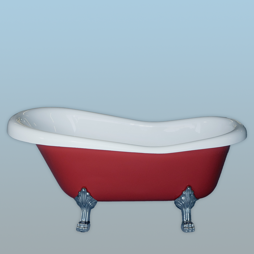 Freestanding Acrylic Bathtub A-3225Red  (1700х750х780 mm)