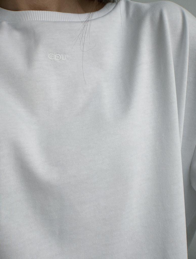 Футболка укороченная белая