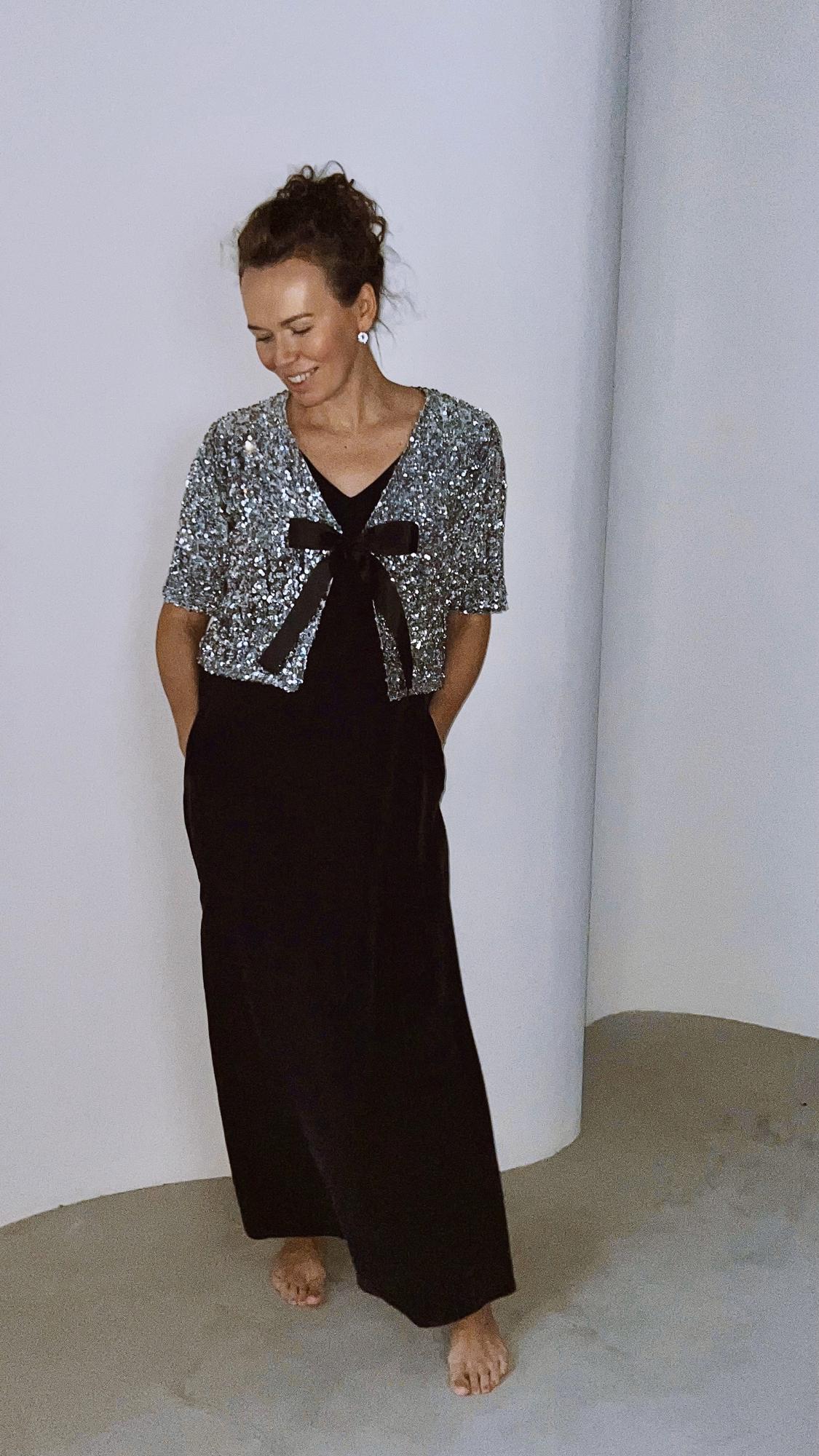 Жакет укороченный Беатрис (серебро)