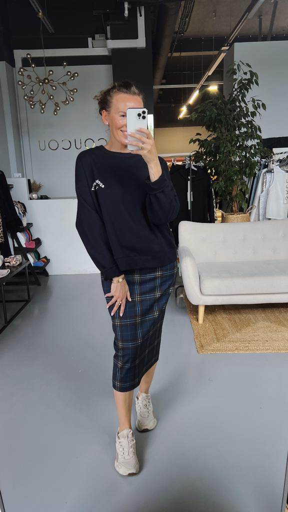 Юбка узкая Нанси (синяя)