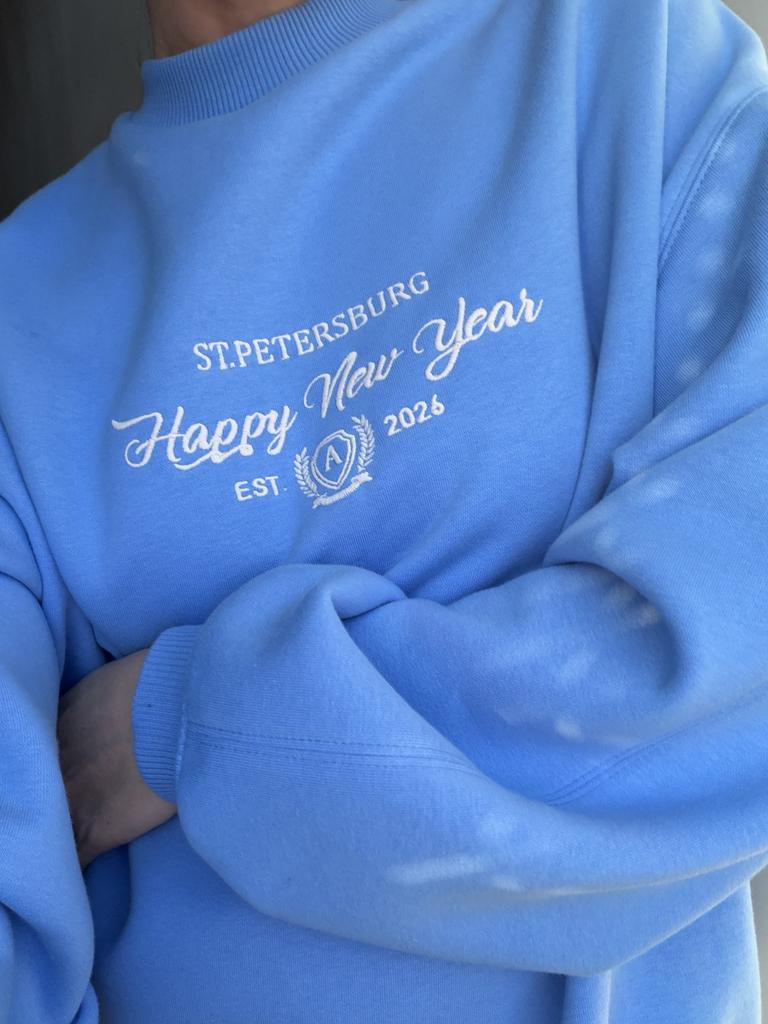 Свитшот "New Year" голубой