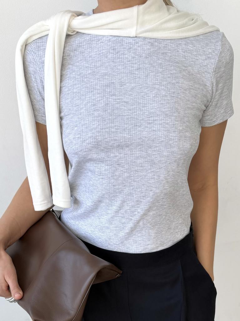 Футболка в рубчик "Gris"