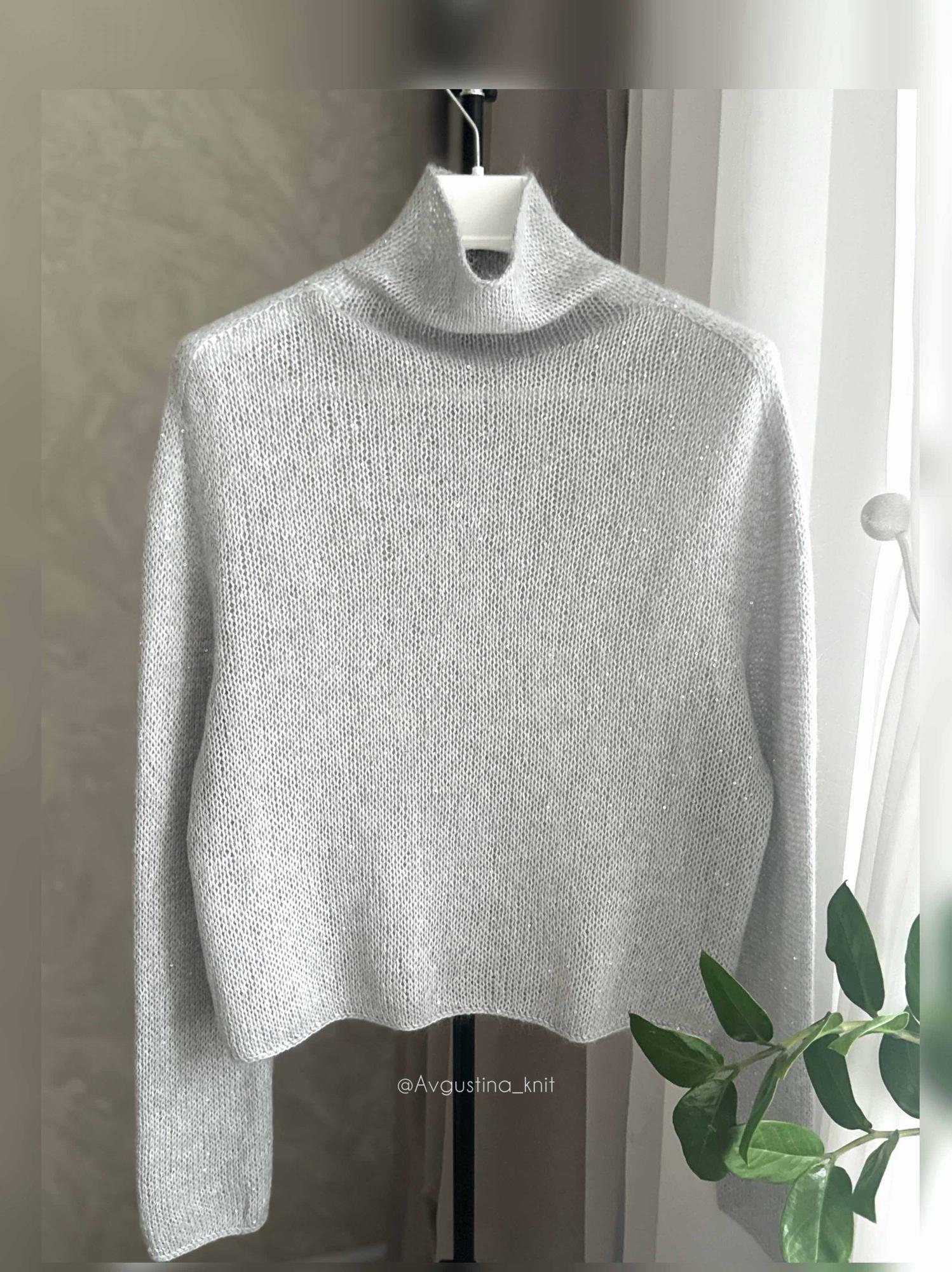 МК Джемпер "Вивиан" водолазка (реглан-погон, пайетки, люрекс)