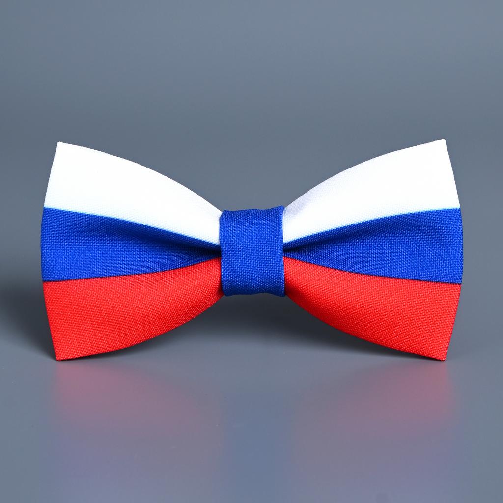 Галстук-бабочка Флаг России триколор — патриотичная школьная бабочка на 1 сентября