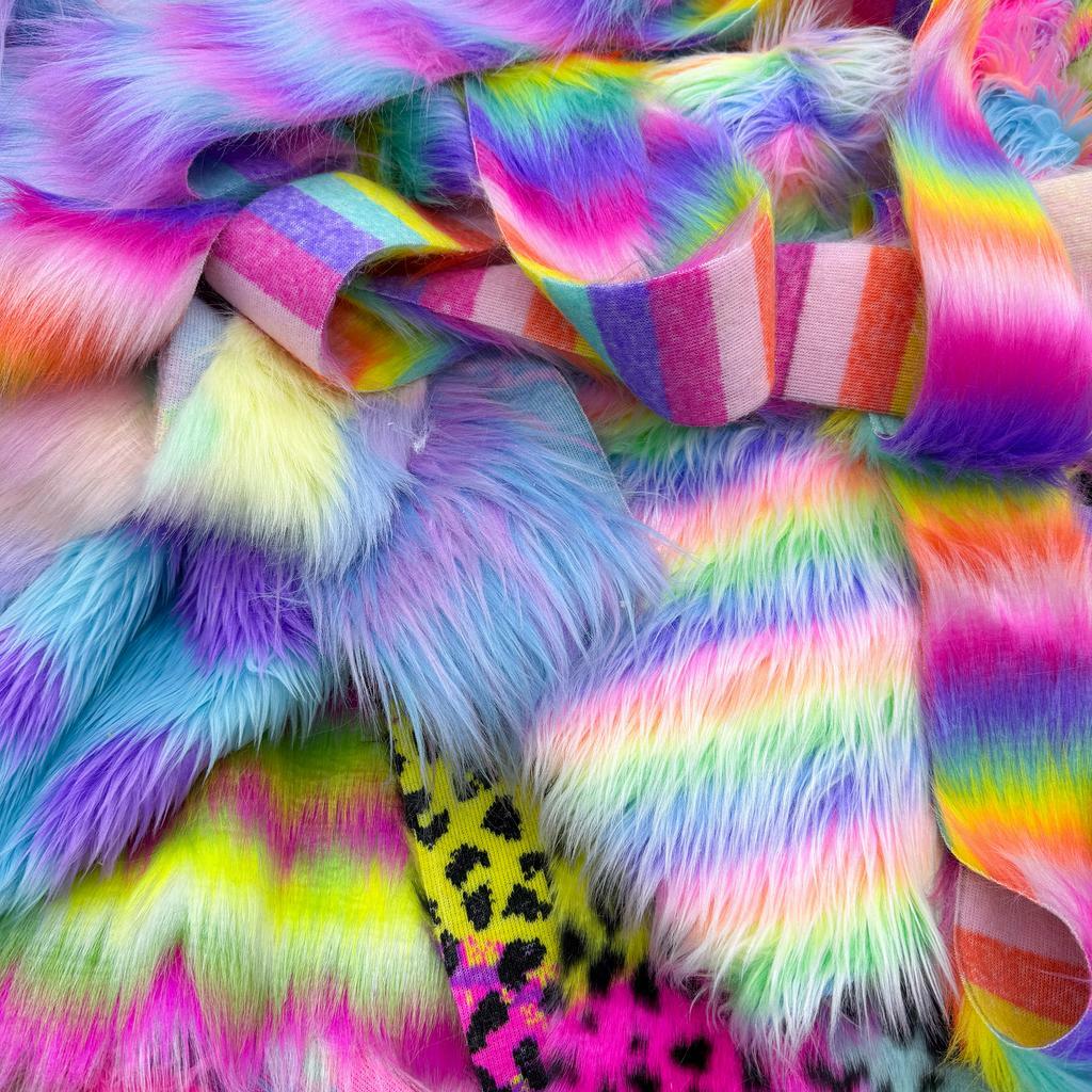 Радужный мех - ЛОСКУТ 400г