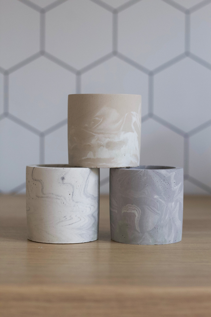 Кашпо цилиндр MARBLE