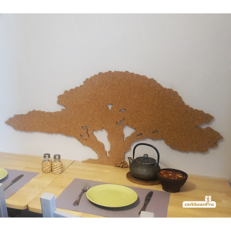"Дерево" - фигурная пробковая доска