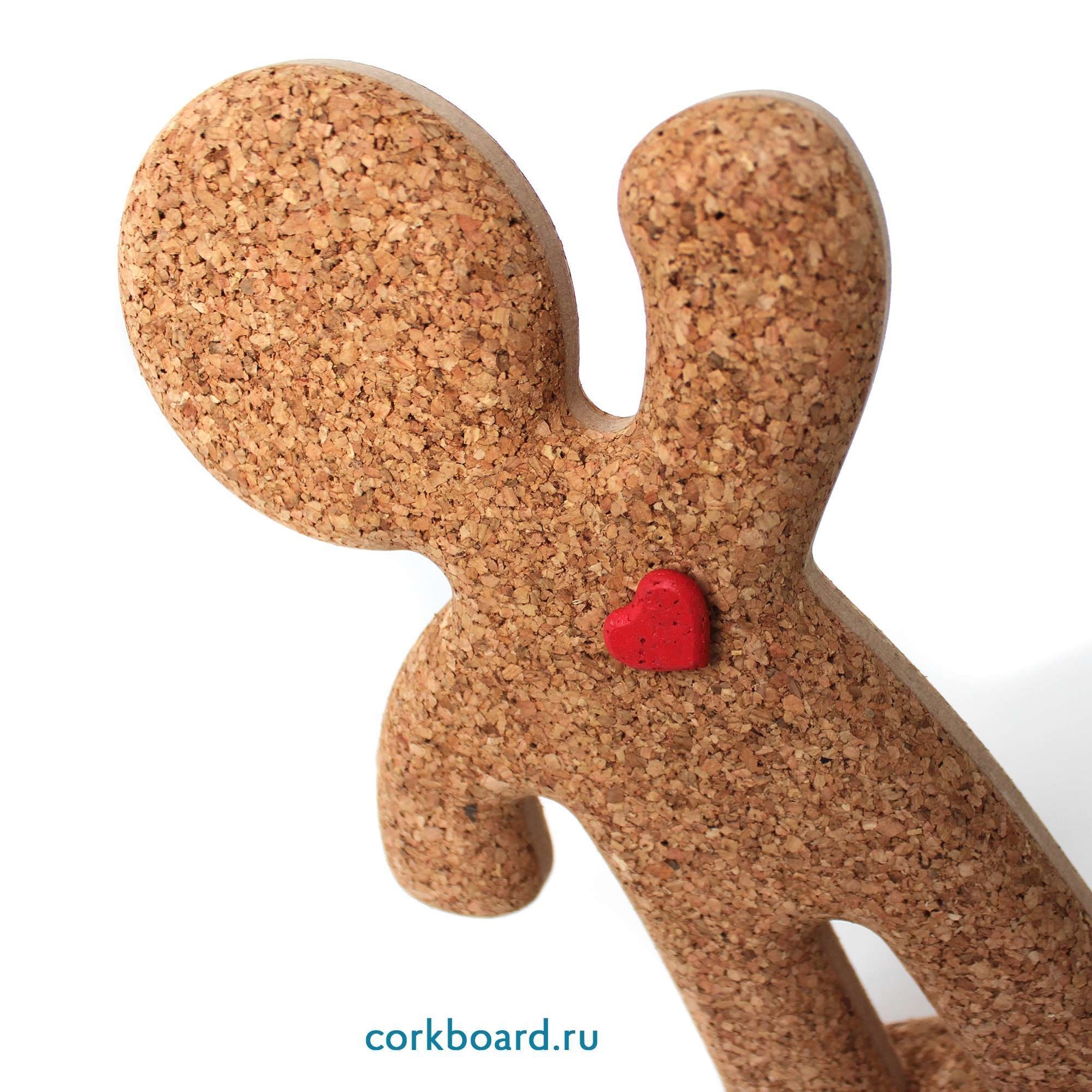 Человечек - фигурная настольная пробковая доска для заметок, значков