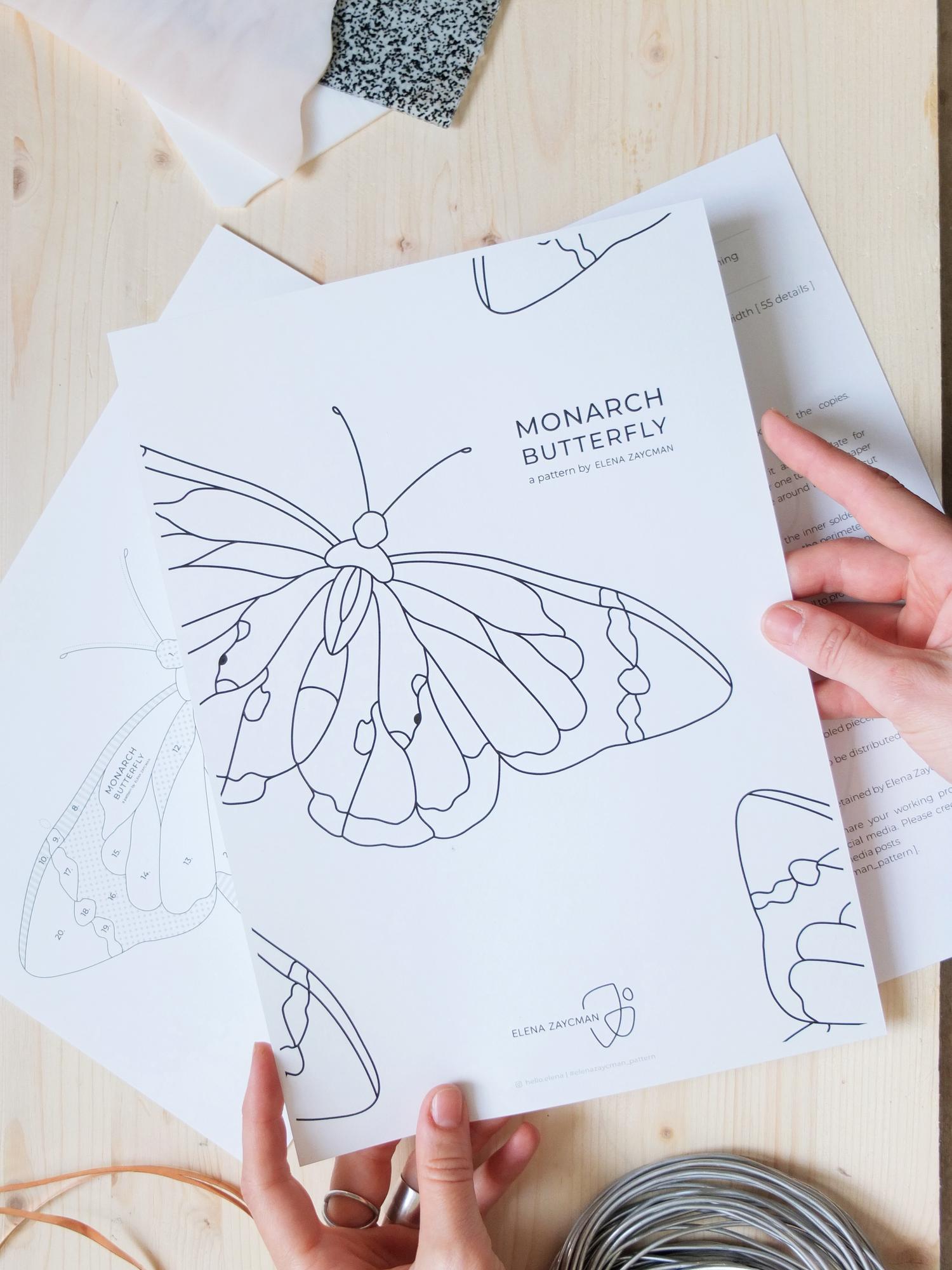 MONARCH BUTTERFLY | Stained Glass Pattern