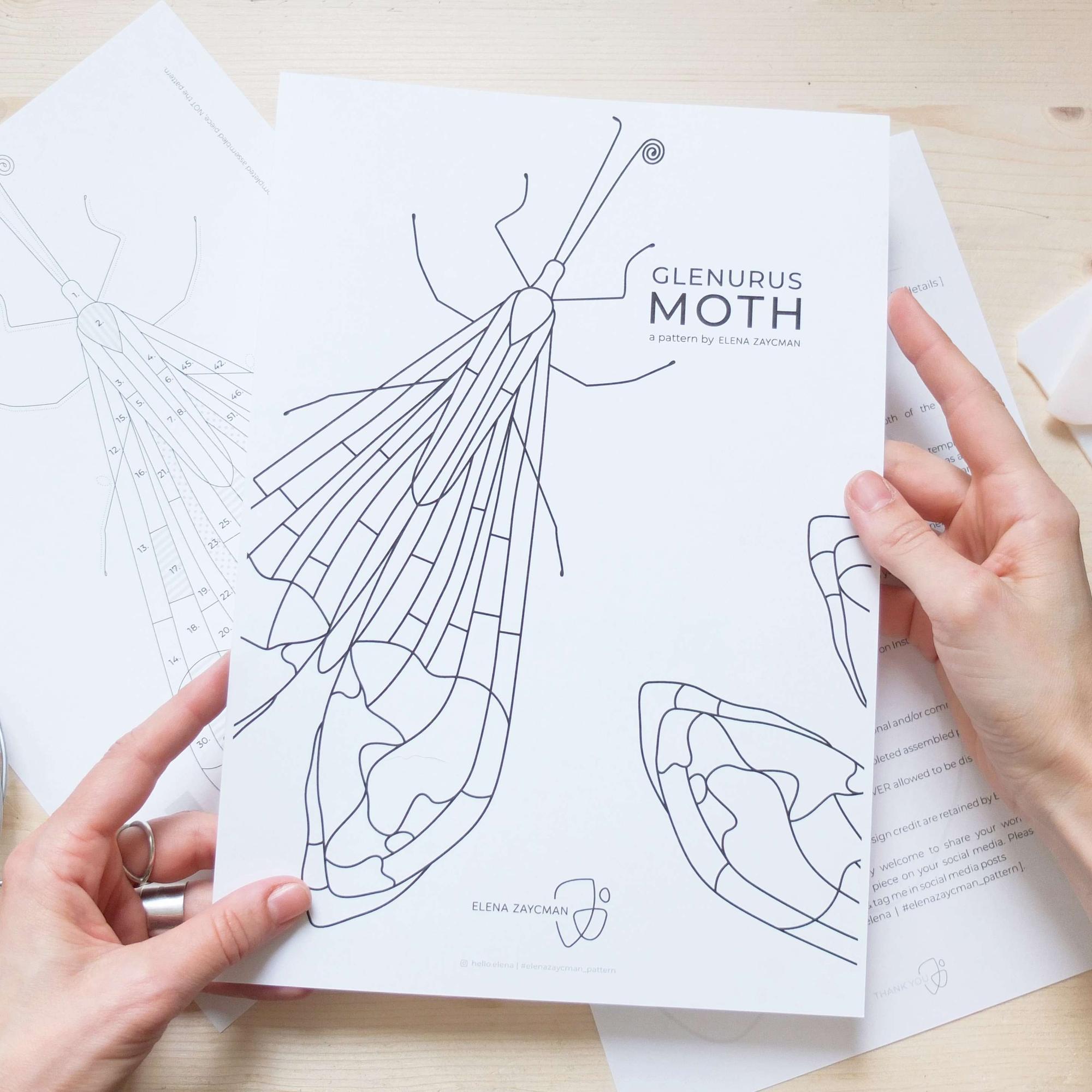 GLENURUS MOTH | Stained Glass Pattern