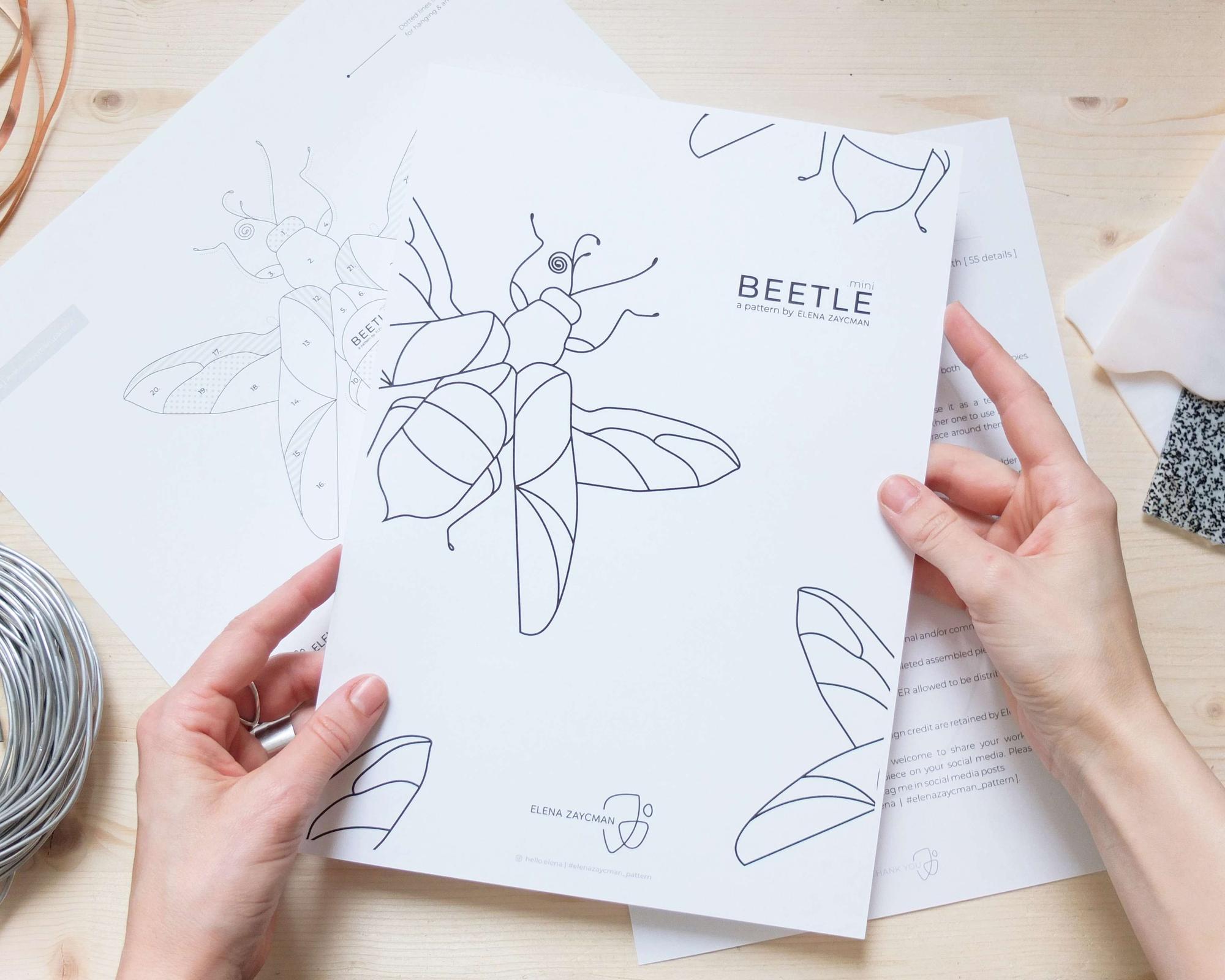 BEETLE .mini | Stained Glass Pattern