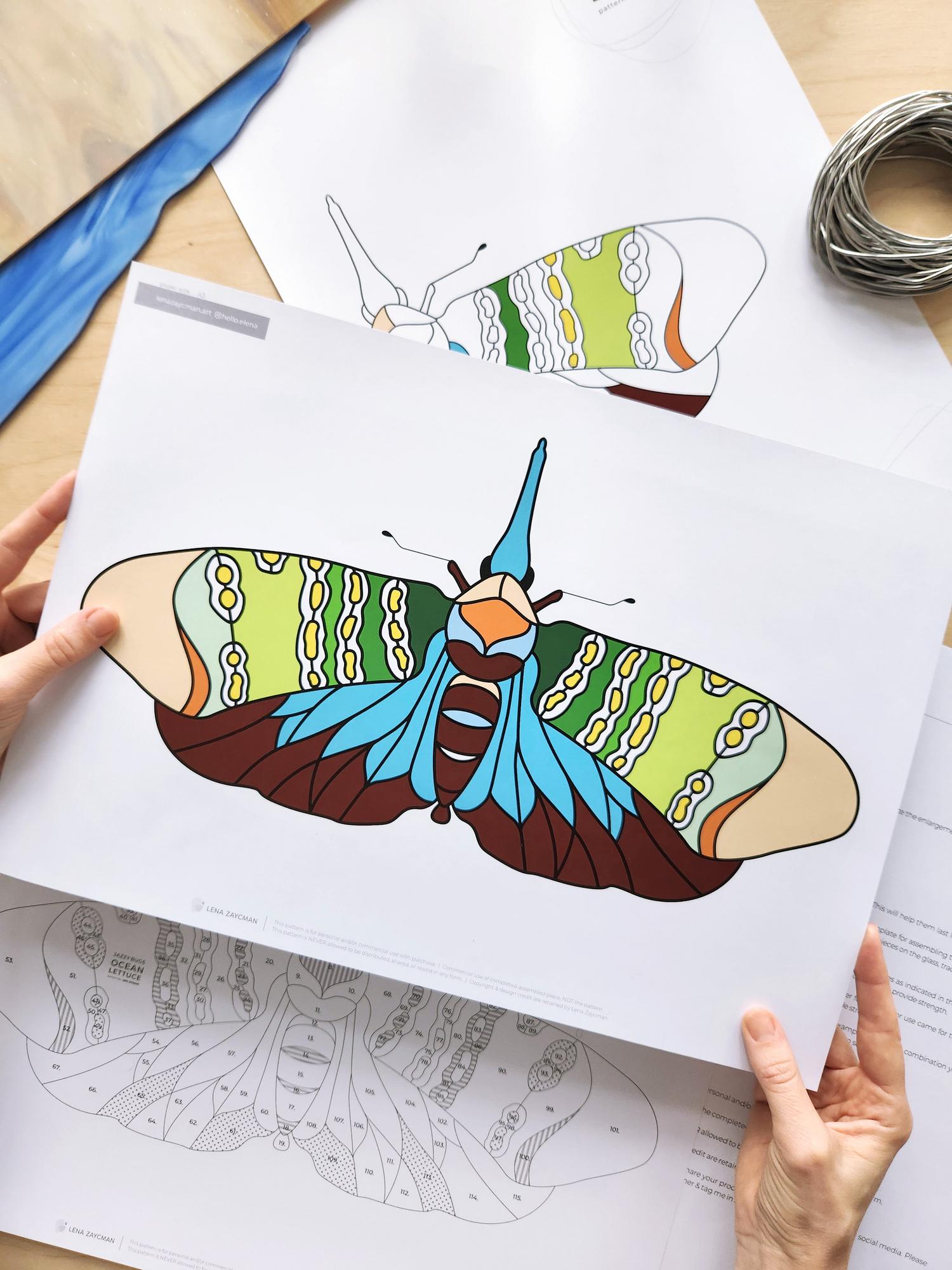 OCEAN LETTUCE | Stained Glass Pattern