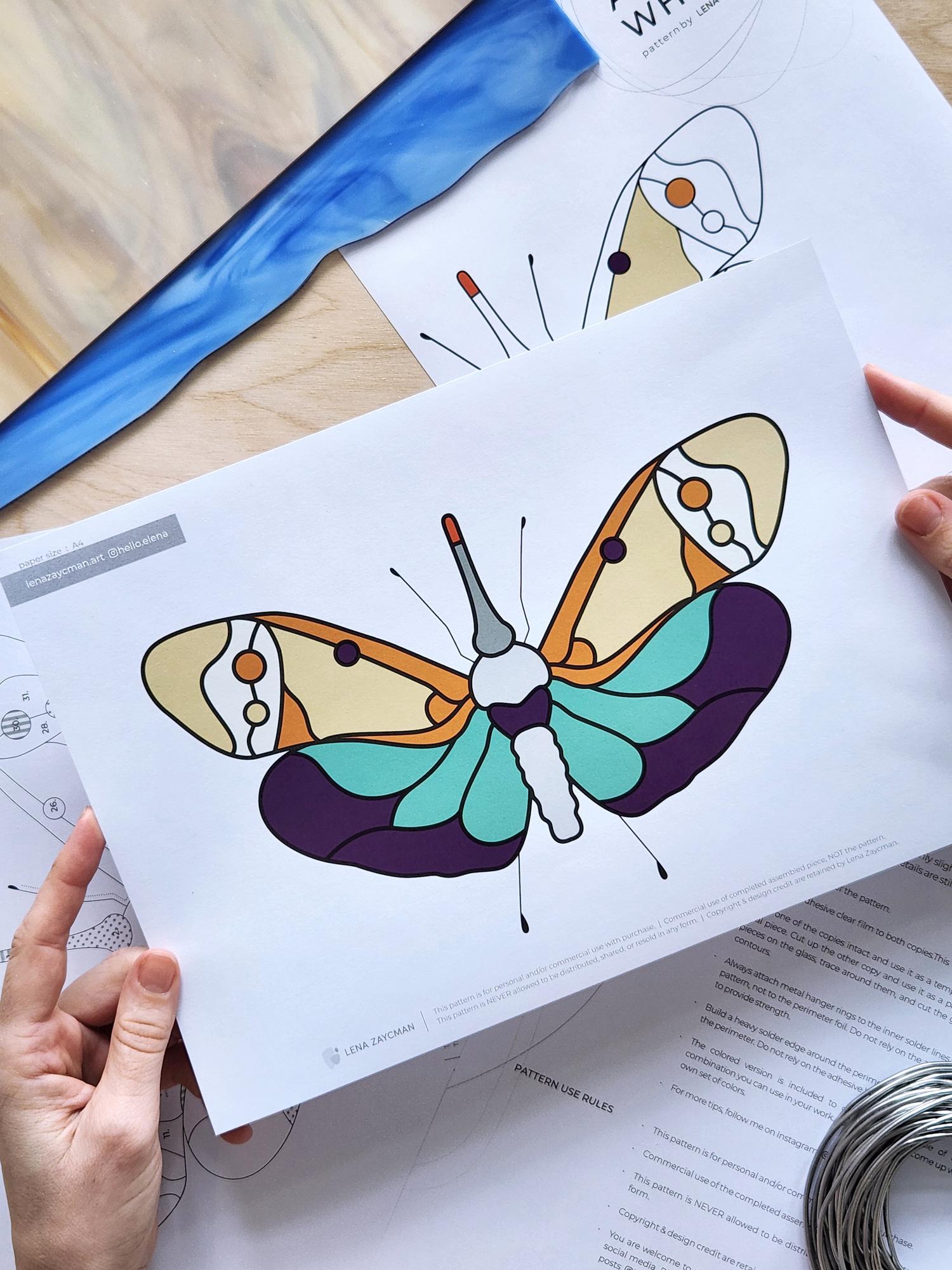 AZURE WHEAT .mini | Stained Glass Pattern