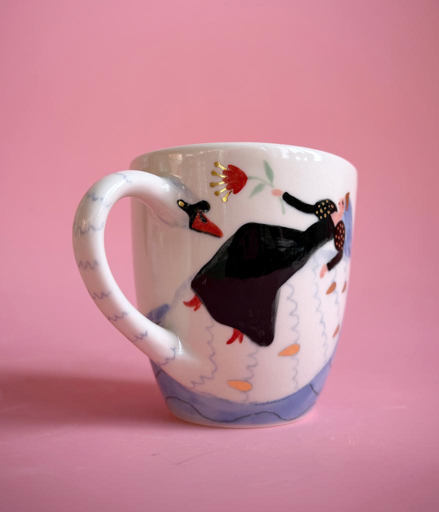 Большая кружка - Леда и лебедь