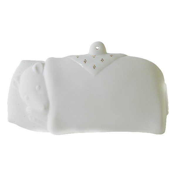 Игрушка елочная "Мышонок" с позолотой