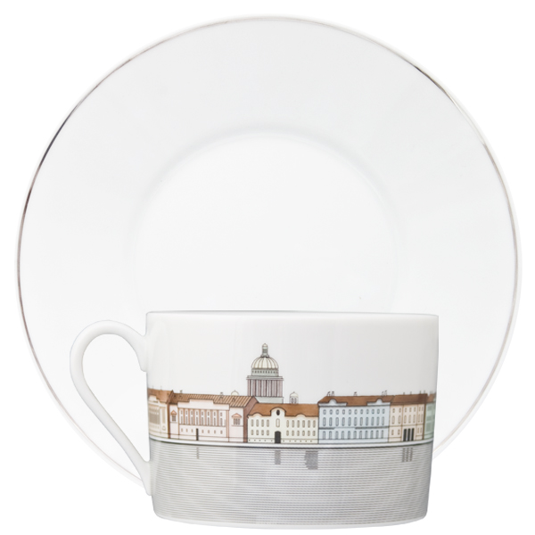 Чайная пара большая "Санкт-Петербург летом"