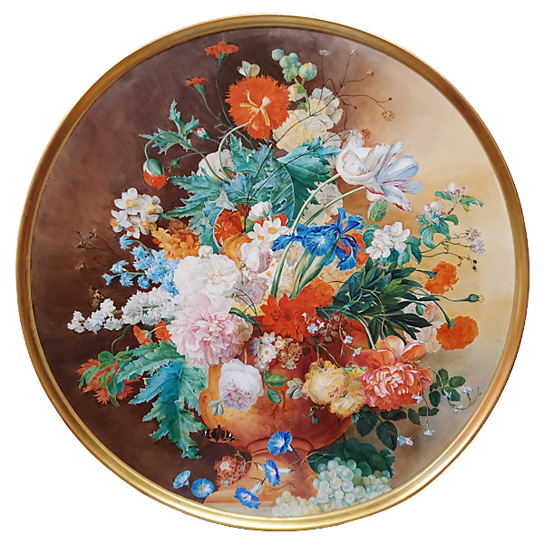 Круглое панно "Цветы"