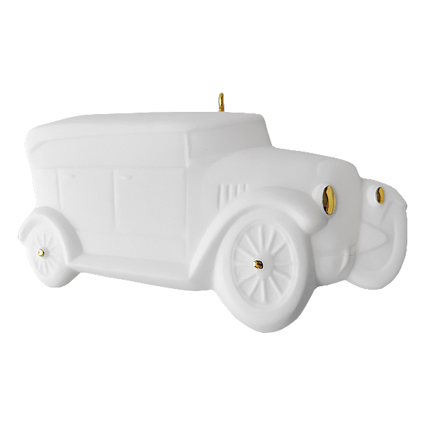 Елочная игрушка "Автомобиль" с позолотой.