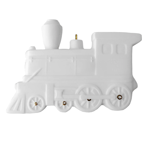 Елочная игрушка "Паровоз" с позолотой