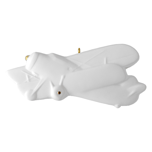 Елочная игрушка "Кукурузник" с позолотой