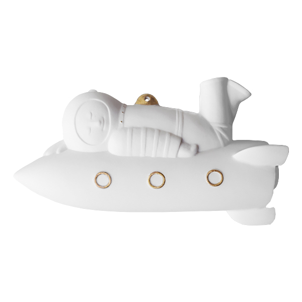 Елочная игрушка "В космос" с позолотой