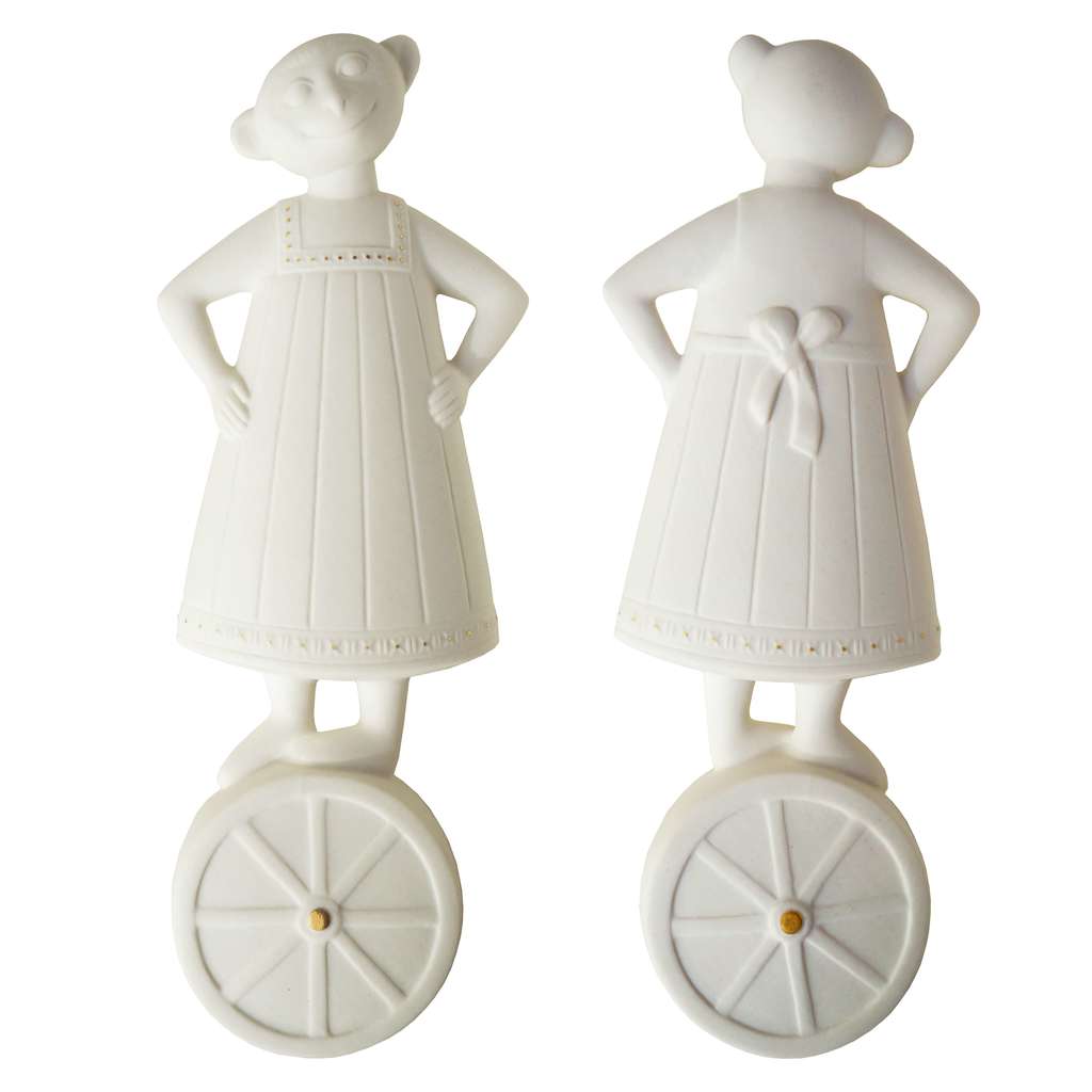 Елочная игрушка "Обезьянка на колесе" с позолотой