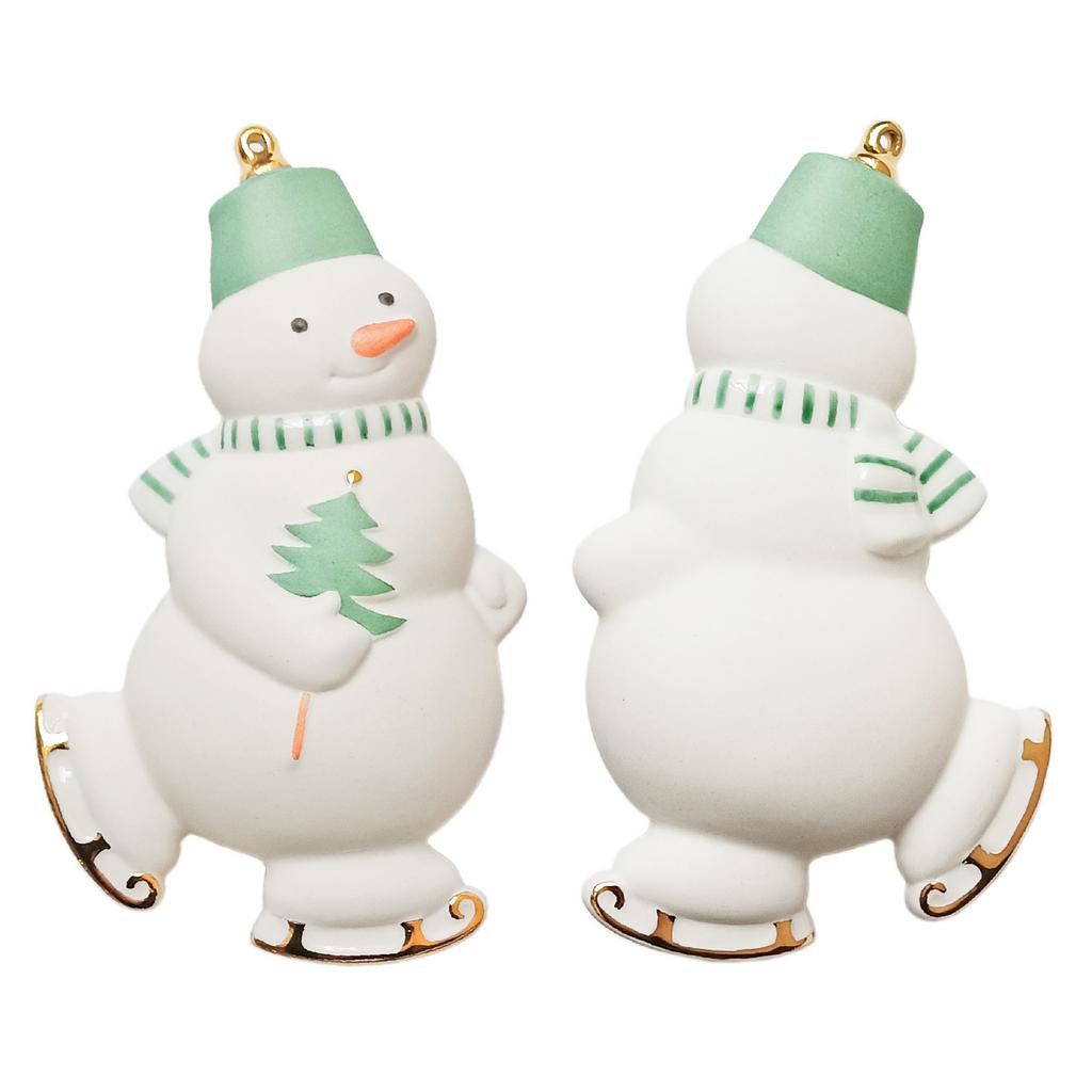 Елочная игрушка "Снеговик" (декорированная)