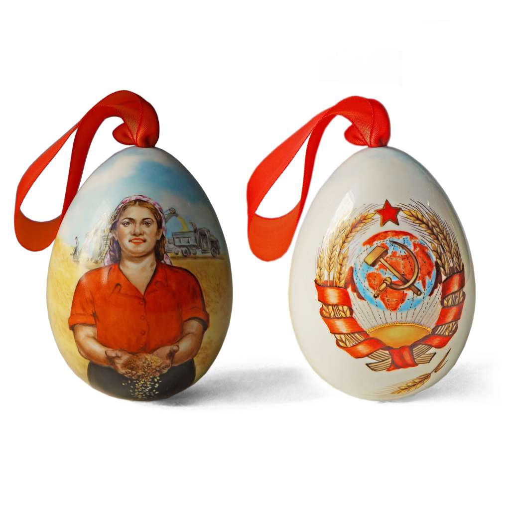 Яйцо крупное "Сбор урожая" с красной лентой