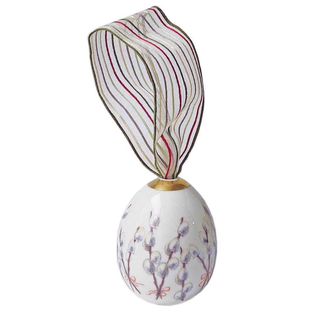 Пасхальное яйцо малое "Веточки вербы с бантиками"