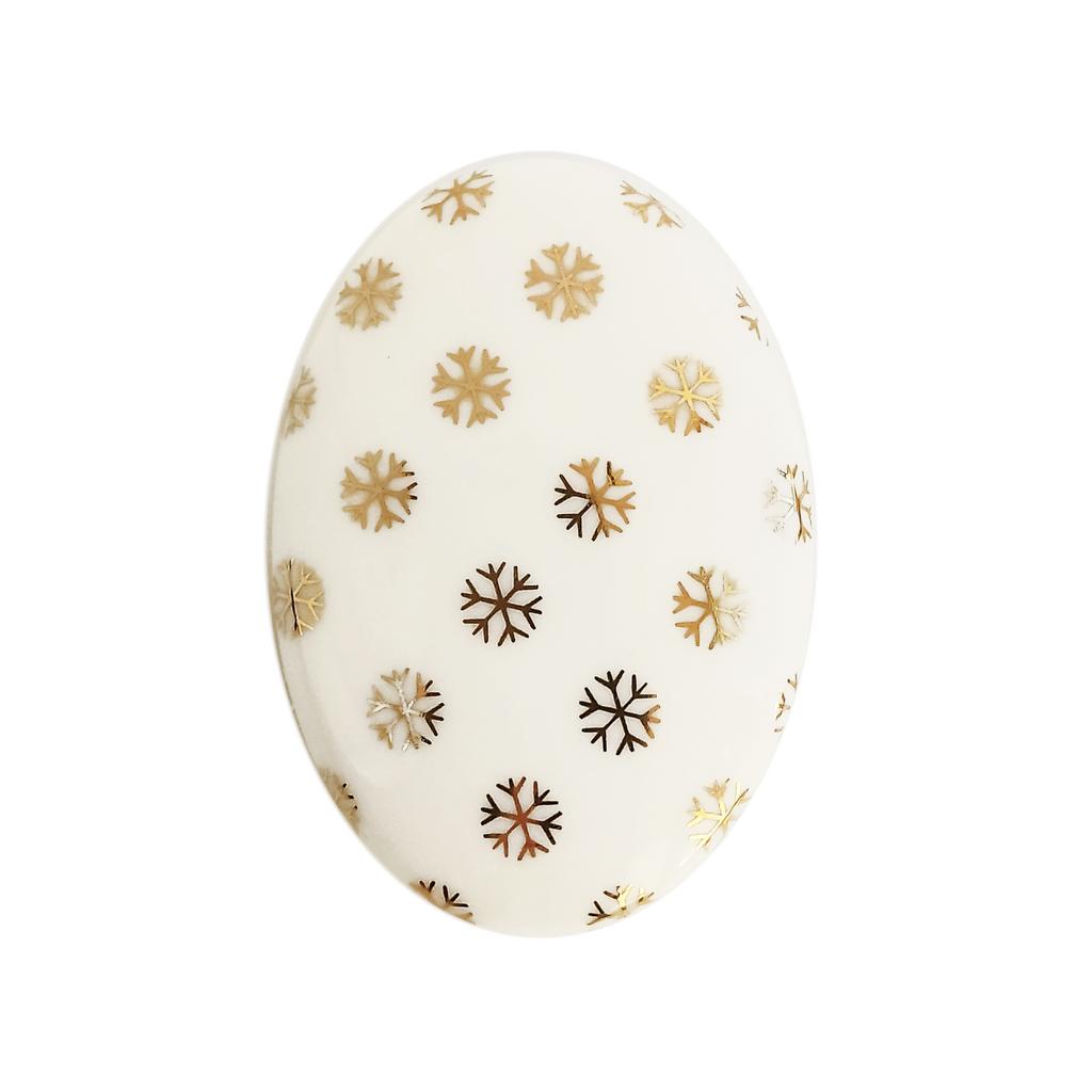 Брошь "Овал" снежинки