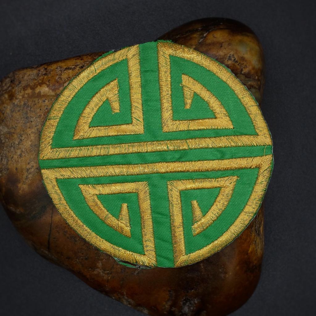 Нашивка круглая "Шоу" зелёная