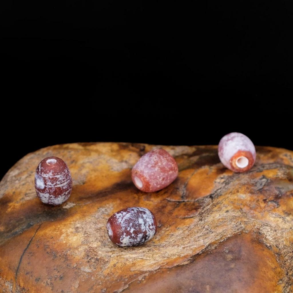 Бусина "Старый агат" красная N°2