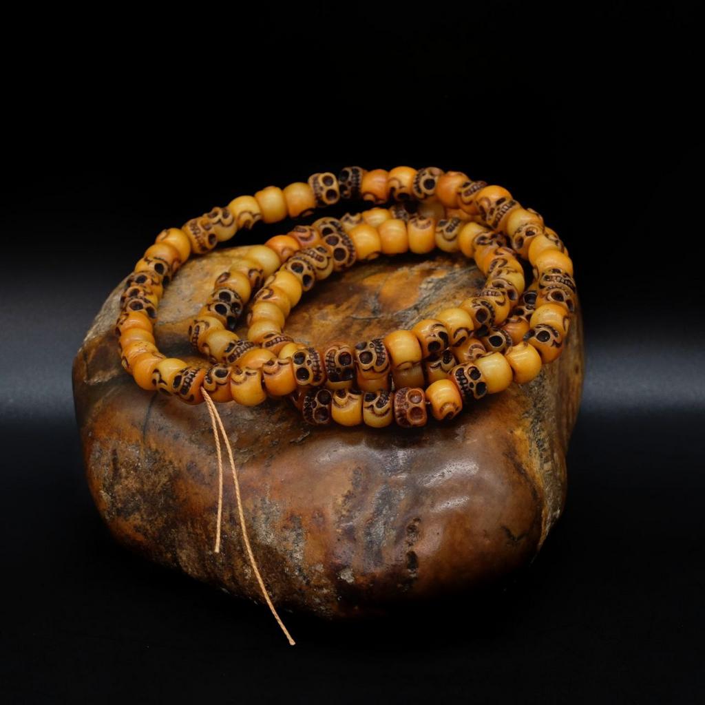 Четки из кости яка тибетские черепа