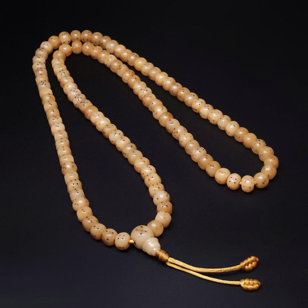 Четки из кости верблюда "Игральные кубики" с гуру-бусиной