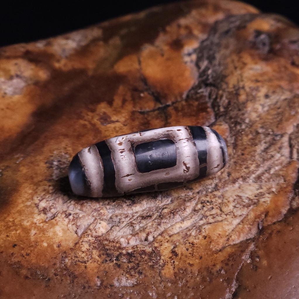 Старинная Бусина Дзи Земля Небо N°74