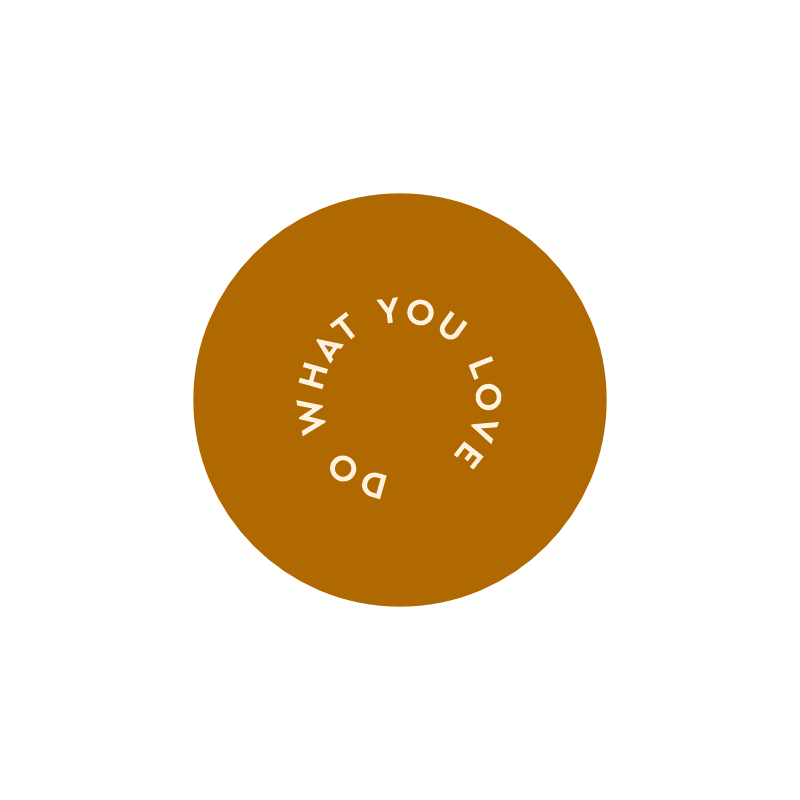 значок "do what you love" (оранжевый)