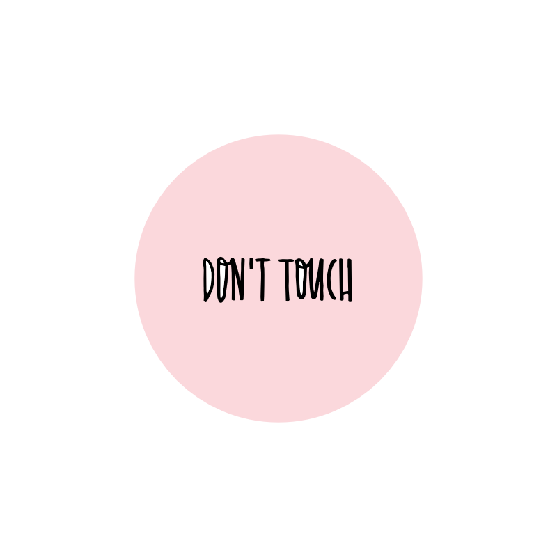 значок "don't touch"