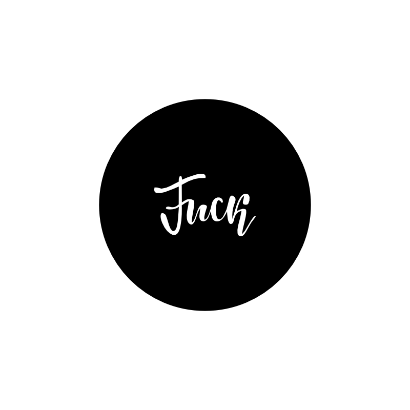 значок "fuck" (леттеринг)