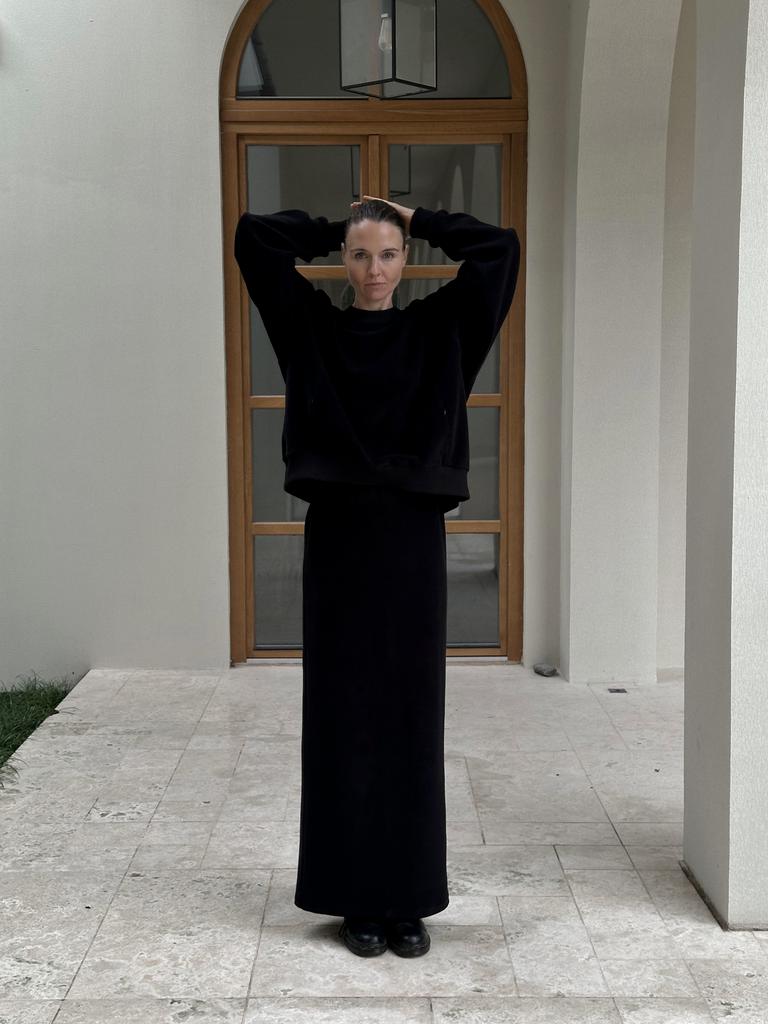 костюм юбка-карандаш и свитшот art 065