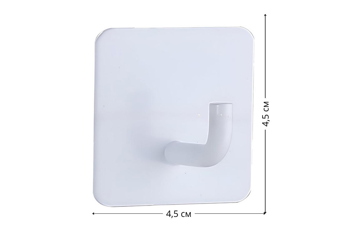 Крючок самоклеящийся белый