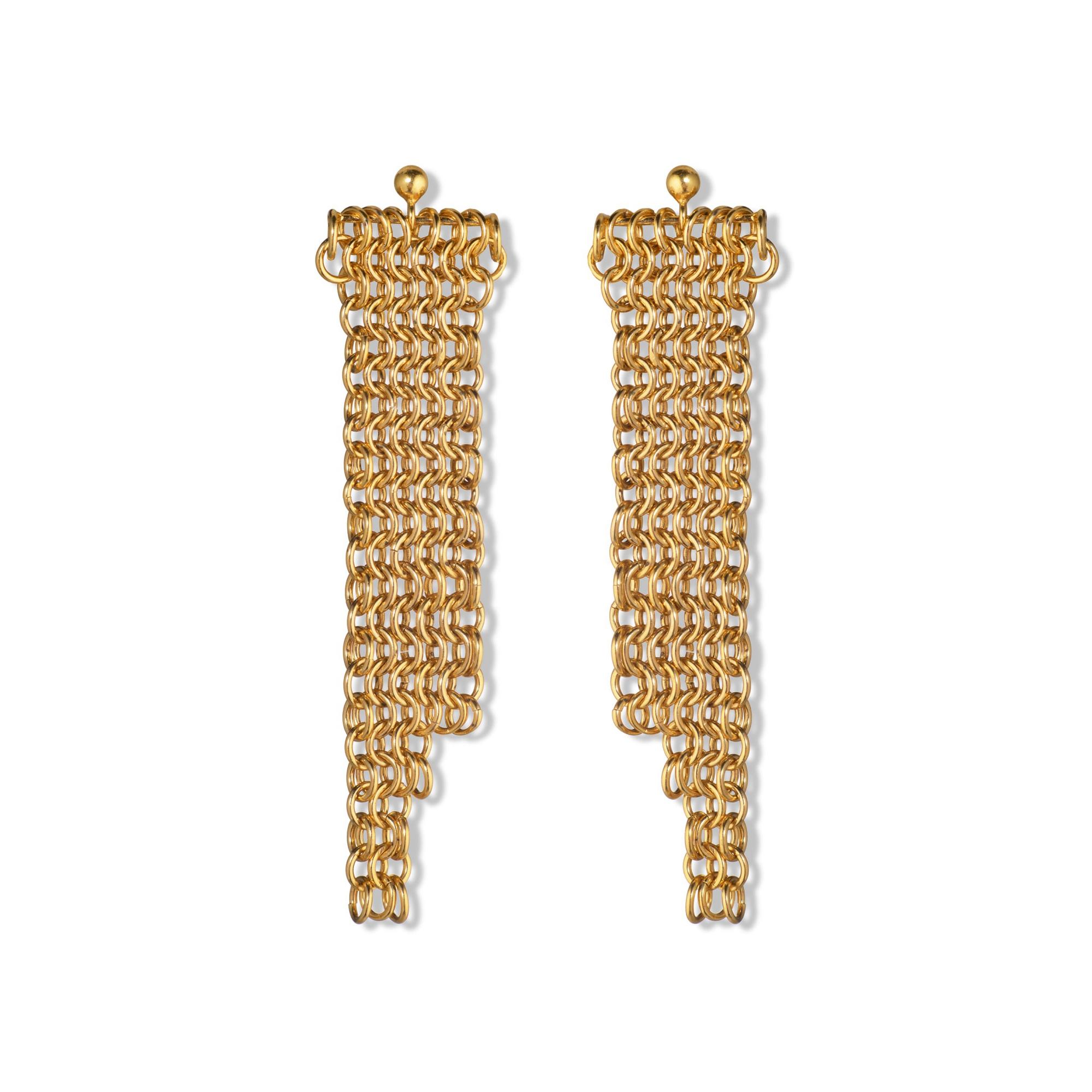 MA Серьги Плетение в позолоте