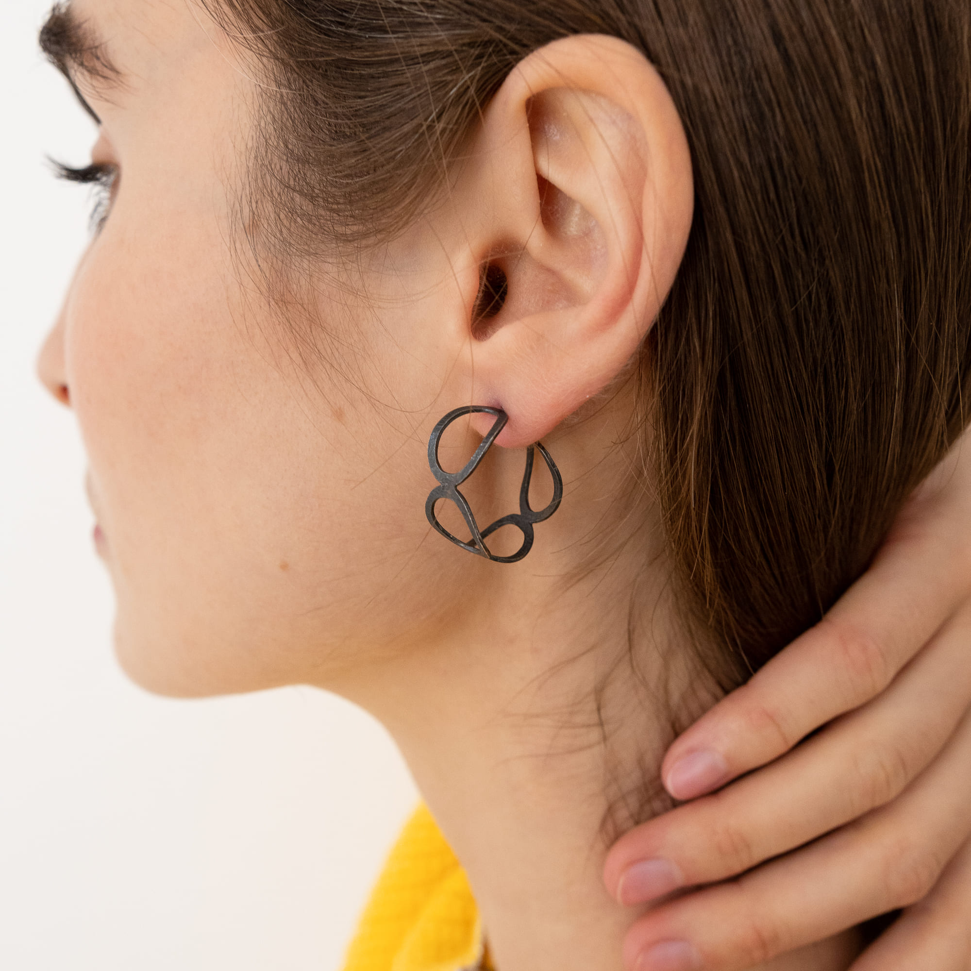 GREGO GARCIA Серьги Oval Hoops